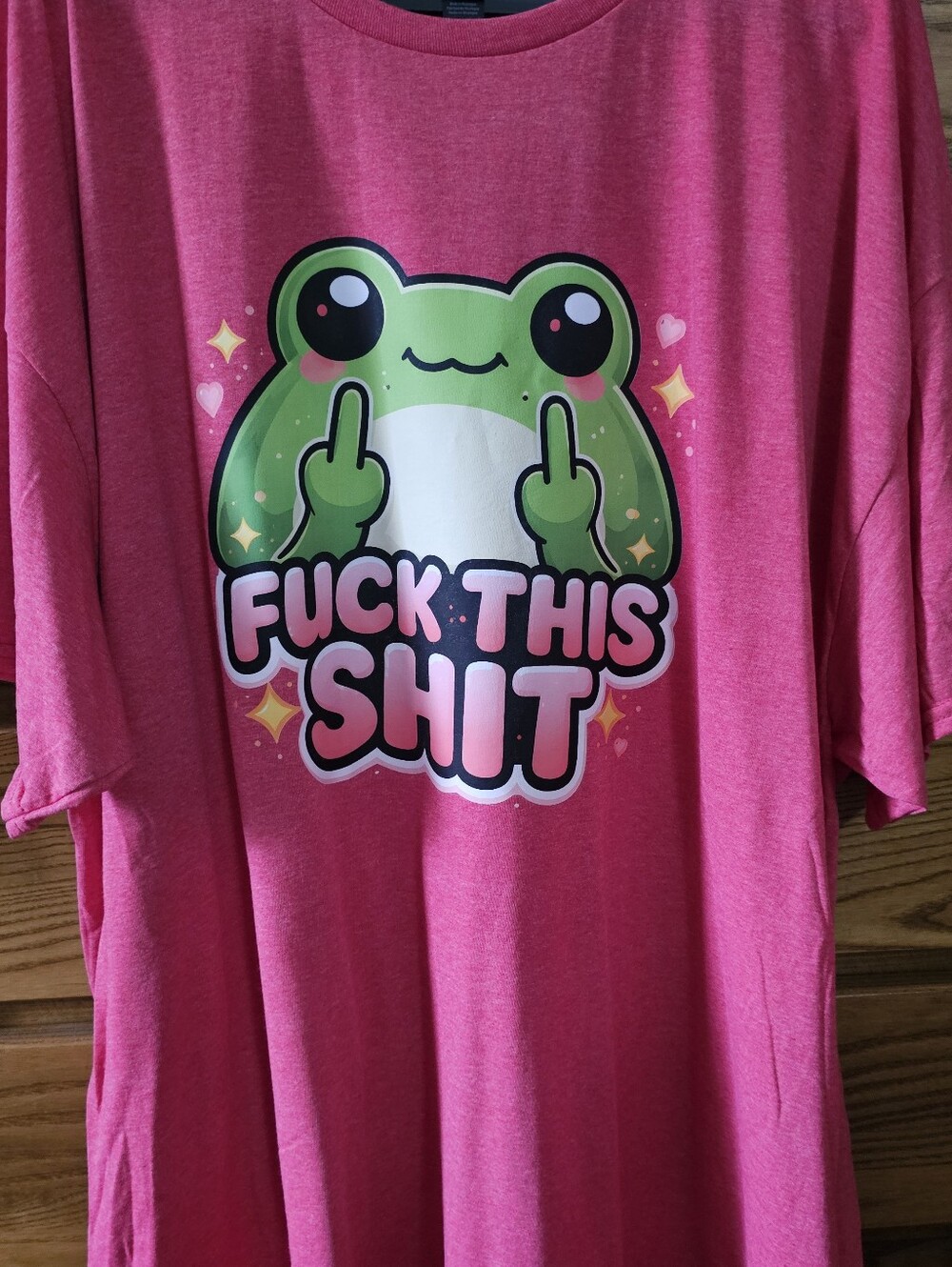 Frog Graphic Tshirts giving the finger with the text "F*** This Sh!t" SZ 3XL